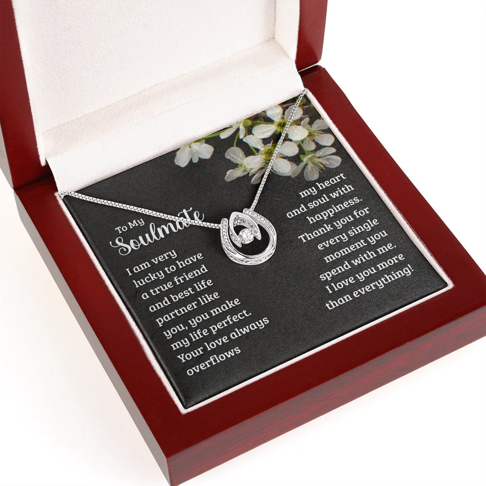Wife Soulmate True Friend Lucky Horseshoe Necklace Luxury Box